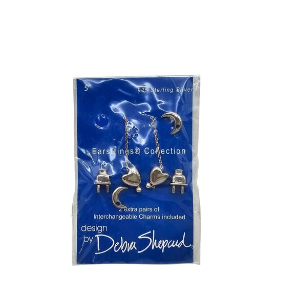 Debra Shepard Earstrings 925 Sterling Silver Earrings Interchangeable Charms - Picture 4 of 7